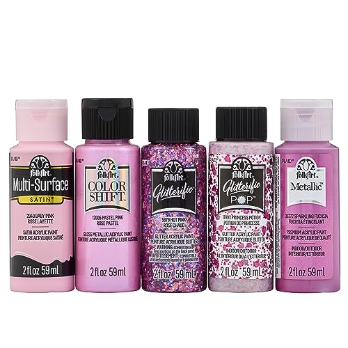 FolkArt Best Acrylic Craft Featuring 5 Premium Pink Formulas, 96424 Paint Set