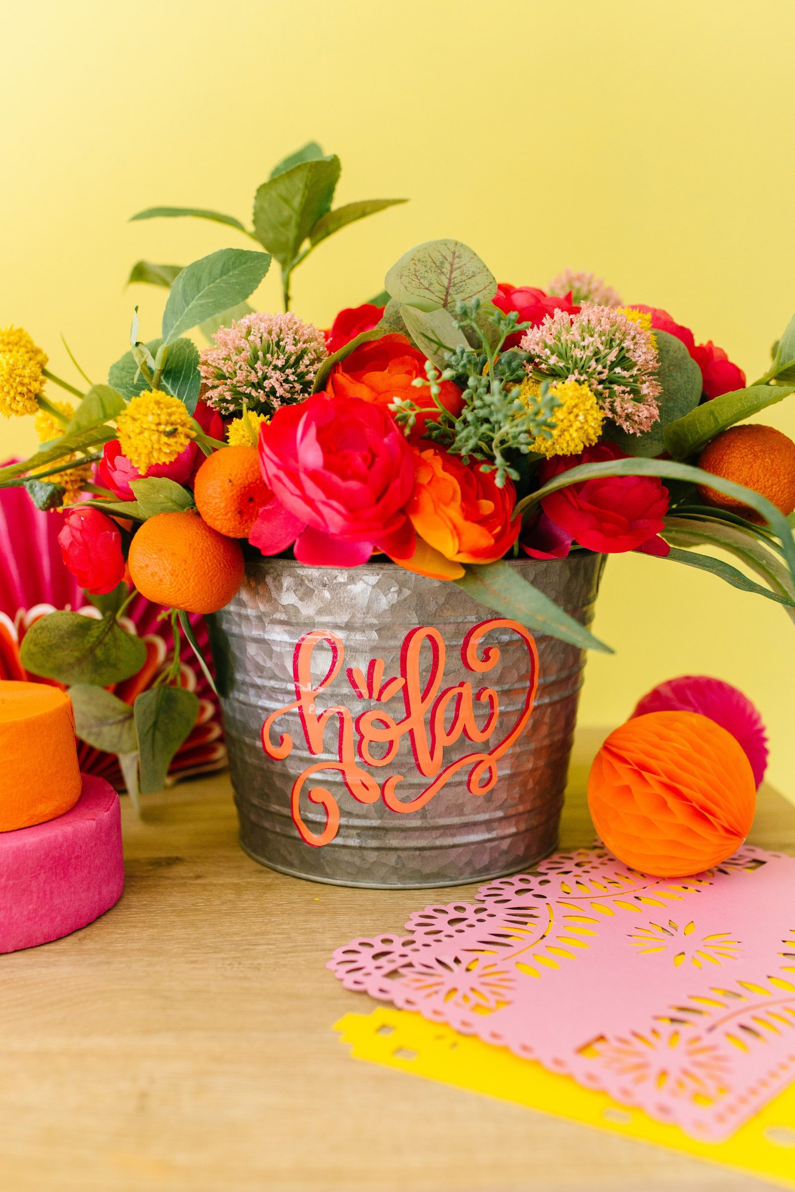 DIY Cinco de Mayo Table Centerpiece + a tutorial featured by Top US Craft Blog + The Pretty Life Girls